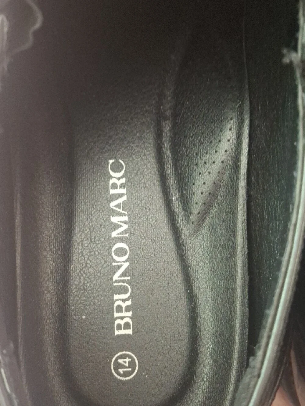 BRUNO MARC Men's Black Slip-On Dress Shoes NWOB 14W